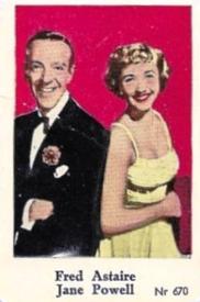 1956 Dutch Gum Series Nr (High Numbers) #670 Fred Astaire / Jane Powell Front