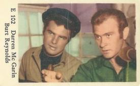 1962 Dutch Gum E Set (straight letters) #E102 Burt Reynolds / Darren McGavin Front
