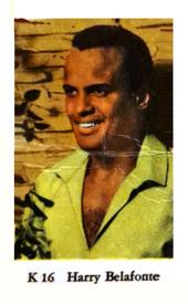 1950-59 Dutch Gum K Set #K16 Harry Belafonte Front