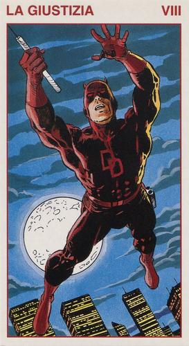 1995 Tarocchi Marvel Glossy Italian #VIII Daredevil (la giustizia) Front