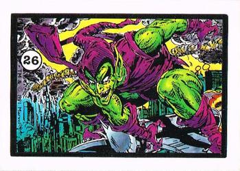 1991 Comic Images Spider-Man Webs Trading Stickers #26 Green Goblin Front