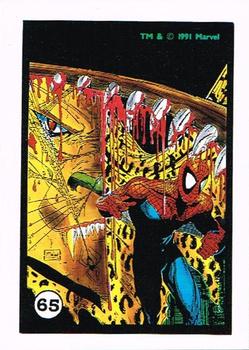 1991 Comic Images Spider-Man Webs Trading Stickers #65 Spider-Man Front
