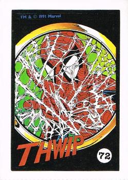 1991 Comic Images Spider-Man Webs Trading Stickers #72 Spider-Man Front