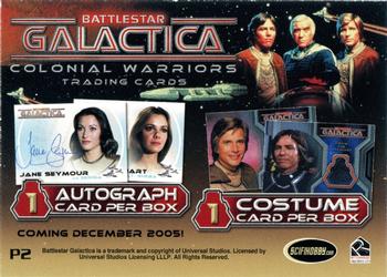 2006 Rittenhouse Battlestar Galactica: Colonial Warriors - Promos #P2 Captain Apollo Back
