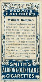 1911 F. & J. Smith's Famous Explorers #3 William Dampier Back