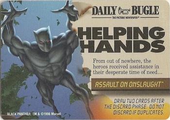 1996 Ultra Marvel Onslaught - Overpower Events #NNO Helping Hands (Black Panther) Front