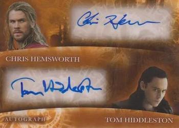 2013 Upper Deck Thor The Dark World - Autographs Dual #HH Chris Hemsworth / Tom Hiddleston Front