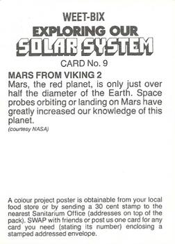 1984 Weet-Bix Exploring Our Solar System #9 Mars Back