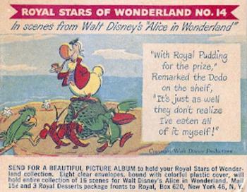 1951 Royal Stars of Wonderland #14 Alice in Wonderland Front