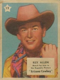 1951 Canadian Shredded Wheat Movie Stars #12 Rex Allen Front