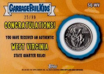 2021 Topps Garbage Pail Kids Go on Vacation - State Quarter Relics #SQ-WV West Virginia Back