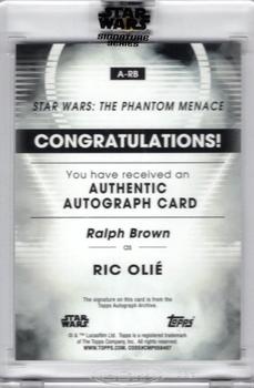 2023 Topps Star Wars Signature Series #A-RB Ralph Brown Back