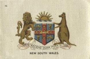 1910 B.A.T. Arms of the British Empire Silks #14 New South Wales Front