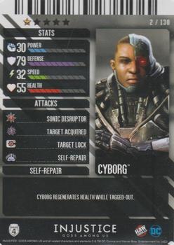 2022 Raw Thrills Injustice Arcade: Gods Among Us Series 4 #2 Cyborg Back