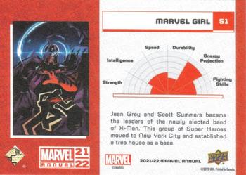 2021-22 Upper Deck Marvel Annual - Canvas Variant #51 Marvel Girl Back