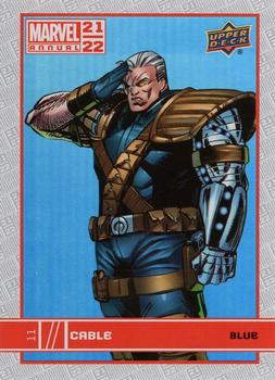 2021-22 Upper Deck Marvel Annual - Blue #11 Cable Front