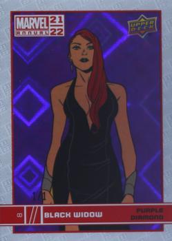 2021-22 Upper Deck Marvel Annual - Purple Diamond #8 Black Widow Front