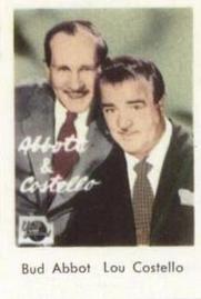 1956 Dutch Gum Unnumbered Studio Set 2 (Autographs) #NNO Bud Abbott / Lou Costello Front