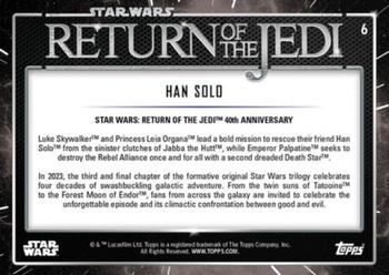 2023 Star Wars: Return of the Jedi 40th Anniversary #6 Han Solo Back