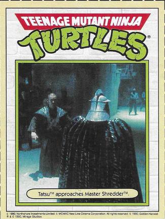 1990 Ralston Purina Cereal Teenage Mutant Ninja Turtles #NNO Tatsu approaches Master Shredder. Front