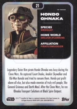 2023 Topps Star Wars #21 Hondo Ohnaka Back
