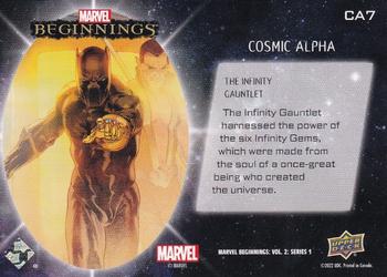 2022 Upper Deck Marvel Beginnings Volume 2, Series 1 - Cosmic Alpha #CA7 The Infinity Gauntlet Back
