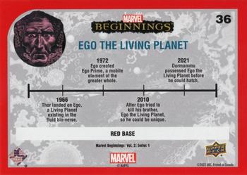 2022 Upper Deck Marvel Beginnings Volume 2, Series 1 - Red Border #36 Ego The Living Planet Back