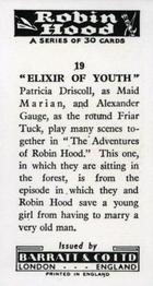 1961 Barratt Robin Hood #19 Elixir of Youth Back