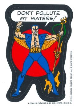 1974 Topps Comic Book Heroes Stickers Test Issue (T-34) #NNO Sub-Mariner Front