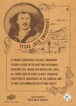 2022 Upper Deck Goudey Wild West Weekly #14 Texas Jack Omohundro Back