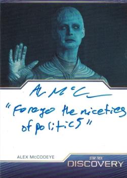 2023 Rittenhouse Star Trek Discovery Season Four - Inscription Autographs #NNO Alex McCooeye Front