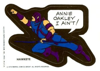 1975 Topps Comic Book Heroes Stickers - Test T-47 (1975/1975) #NNO Hawkeye Front