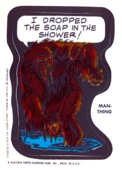 1975 Topps Comic Book Heroes Stickers - Acetate White Back Test #NNO Man-Thing Front