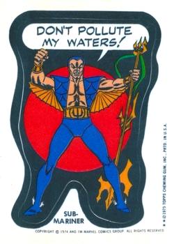 1975 Topps Comic Book Heroes Stickers - Acetate White Back Test #NNO Sub-Mariner Front