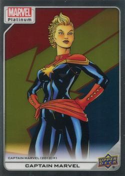 2023 Upper Deck Marvel Platinum #148 Captain Marvel Front
