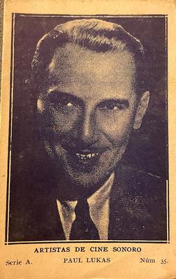 1932 Artistas De Cine Sonoro #35 Paul Lukas Front