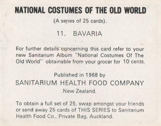 1968 Sanitarium National Costumes of the Old World #11 Bavaria Back