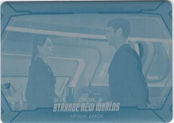 2023 Rittenhouse Star Trek Strange New Worlds Season One - Printing Plates Cyan #26 Spock Amok Front