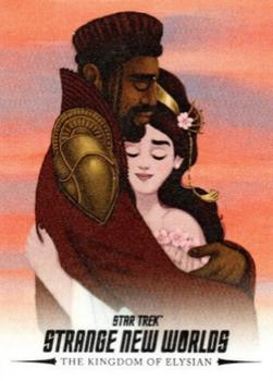 2023 Rittenhouse Star Trek Strange New Worlds Season One - The Elysian Kingdom Art #K9 King Ridley and the Princess Thalia Front