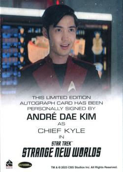 2023 Rittenhouse Star Trek Strange New Worlds Season One - Autographs Full Bleed #NNO Andre Dae Kim / Chief Kyle Back