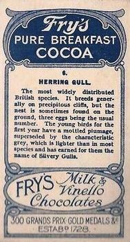 1912 Fry's Birds and Poultry #6 Herring Gull Back