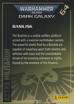 2022 Panini Warhammer 40,000 – Dark Galaxy #64 Basilisk Back