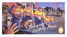 1999 Doral Imagine Getting More #8 Racing team waiting to check car at gas station Front