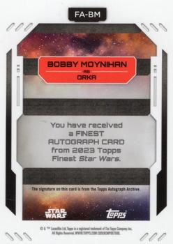 2023 Topps Finest Star Wars - Finest Autographs Purple #FA-BM Bobby Moynihan Back