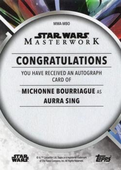 2022 Topps Star Wars Masterwork - Autographs #MWA-MBO Michonne Bourriague Back