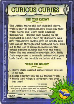 2005 Horrible Histories Magazine Wild 'n' Wicked Card Collection Series 2 - Foul 'n' Freaky #18 Curious Curies Back