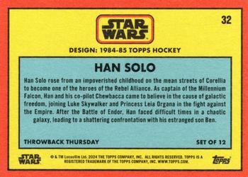 2024 Topps Throwback Thursday Star Wars #32 Han Solo Back