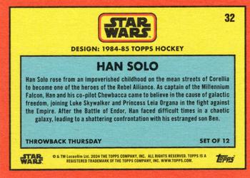 2024 Topps Throwback Thursday Star Wars #32 Han Solo Back