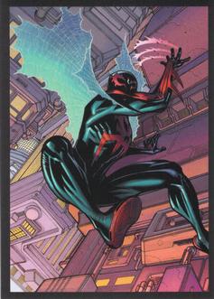 2023 Panini Marvel Spider-Man Welcome to the Spider-Verse Sticker Collection #49 Spider-Man 2099 Front