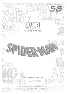 2023 Panini Marvel Spider-Man Welcome to the Spider-Verse Sticker Collection #58 Spider-Man / Spider-Ham Back
